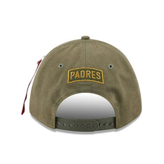 San Diego Padres x Alpha Industries A-Frame 9FORTY Adjustable Hat Olive | New Era