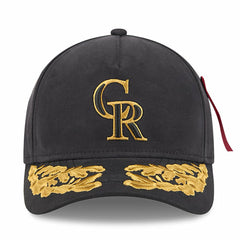 Colorado Rockies x Alpha Industries A-Frame 9FORTY Adjustable Hat Black | New Era