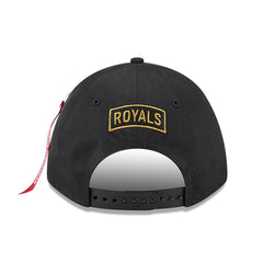 Kansas City Royals x Alpha Industries A-Frame 9FORTY Adjustable Hat Black | New Era