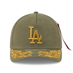 Los Angeles Dodgers x Alpha Industries A-Frame 9FORTY Adjustable Hat Olive | New Era