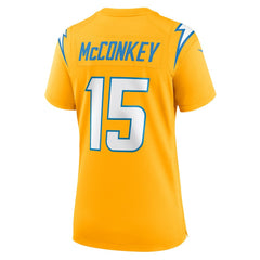 Ladd McConkey Los Angeles Chargers Women's Alternate Charger Power Game Jersey - Gold