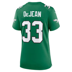 Cooper DeJean Philadelphia Eagles Women's Alternate Game Jersey - Kelly Green