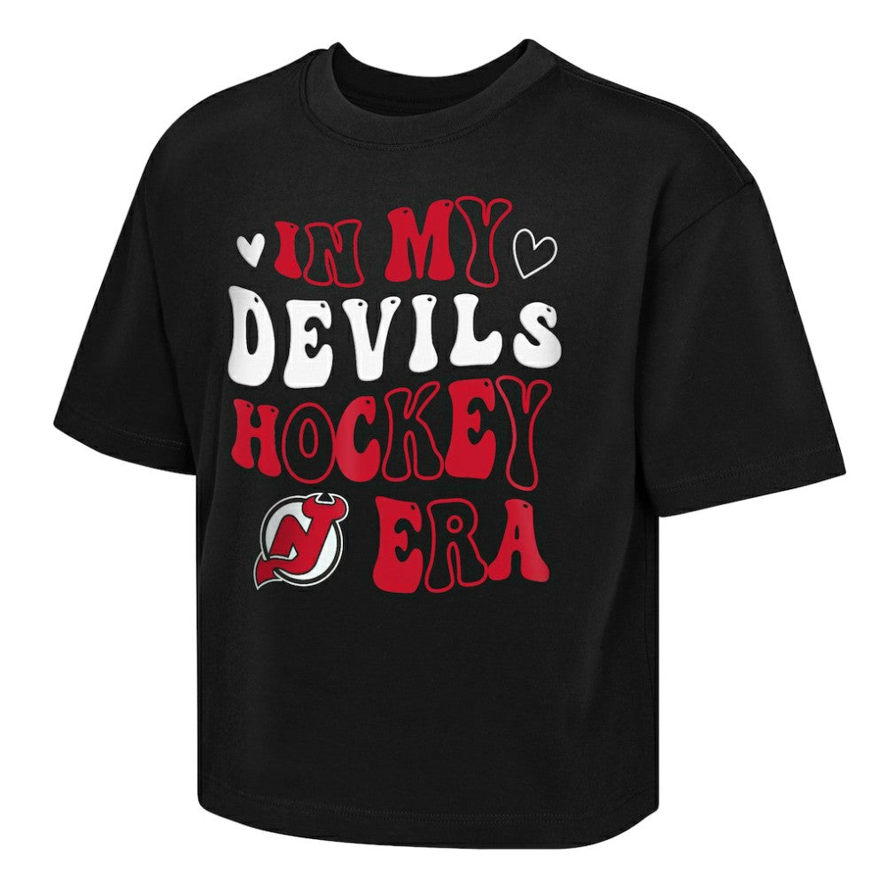 New Jersey Devils Outerstuff Girls Youth In My Era Boxy T-Shirt Black