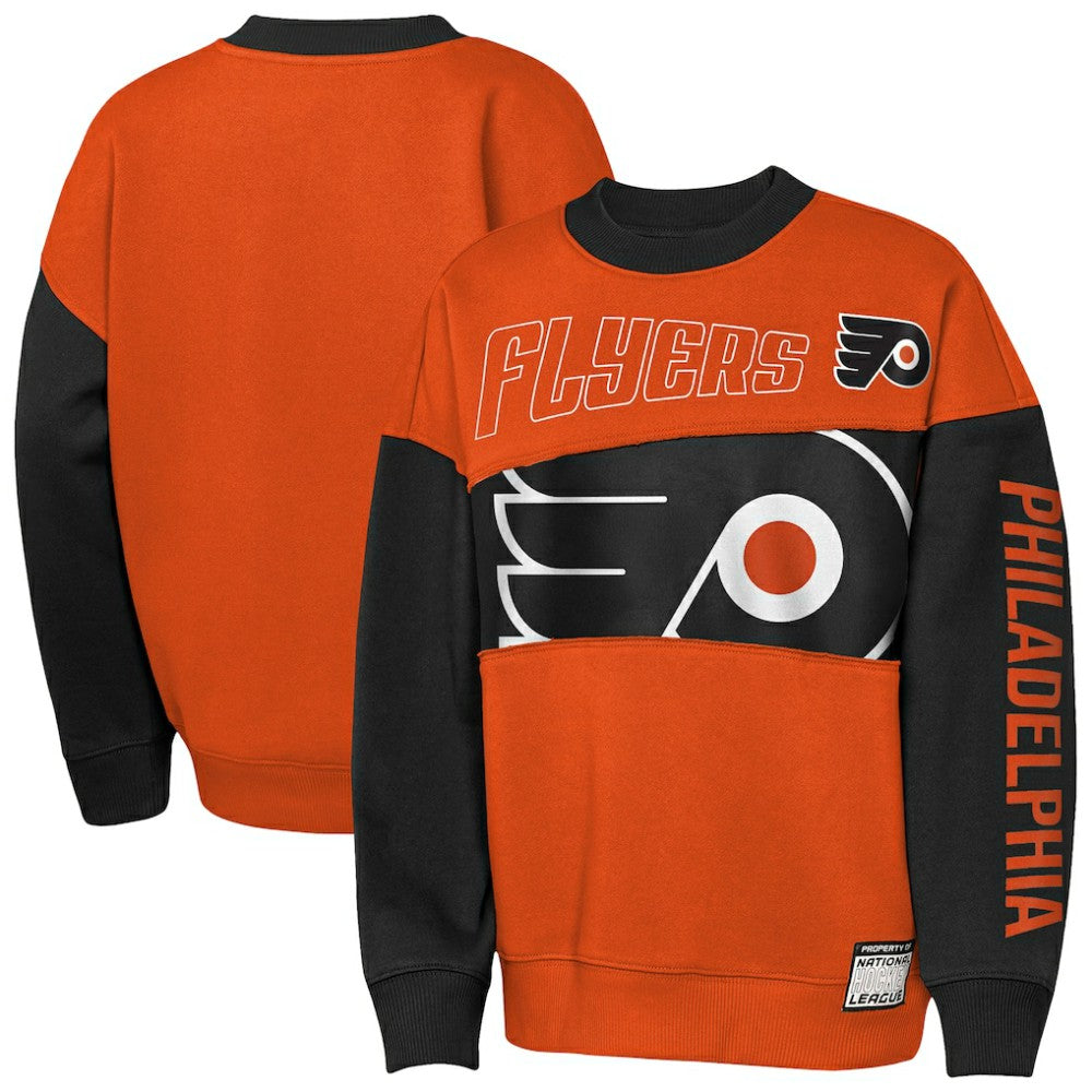 Philadelphia Flyers Outerstuff Youth Impact Player Sweatshirt Orange/Black