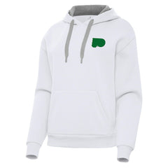 Philadelphia Flyers Antigua Women's St. Patrick's Day Victory Pullover Hoodie White