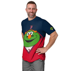 Boston Red Sox FOCO Big Logo Mascot T-Shirt Navy/Red