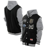Vegas Golden Knights New Era Full-Snap Fleece Hoodie Jacket Black/Grey