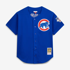 Ryne Sandberg Chicago Cubs Cooperstown Collection 1997 Mesh Batting Practice Button-Up Jersey Royal | Mitchell & Ness