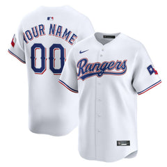 Texas Rangers Home Limited Custom Jersey White | Nike