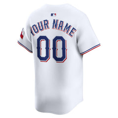 Texas Rangers Home Limited Custom Jersey - White