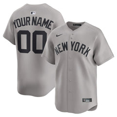 New York Yankees Away Limited Custom Jersey - Gray