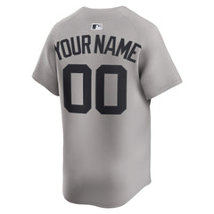 New York Yankees Away Limited Custom Jersey - Gray