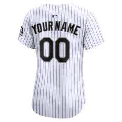Colorado Rockies Women's Home Limited Custom Jersey - White