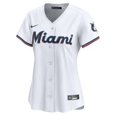 Miami Marlins Women's Home Limited Custom Jersey White | Nike
