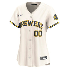 Milwaukee Brewers Women's Home Limited Custom Jersey - Cream