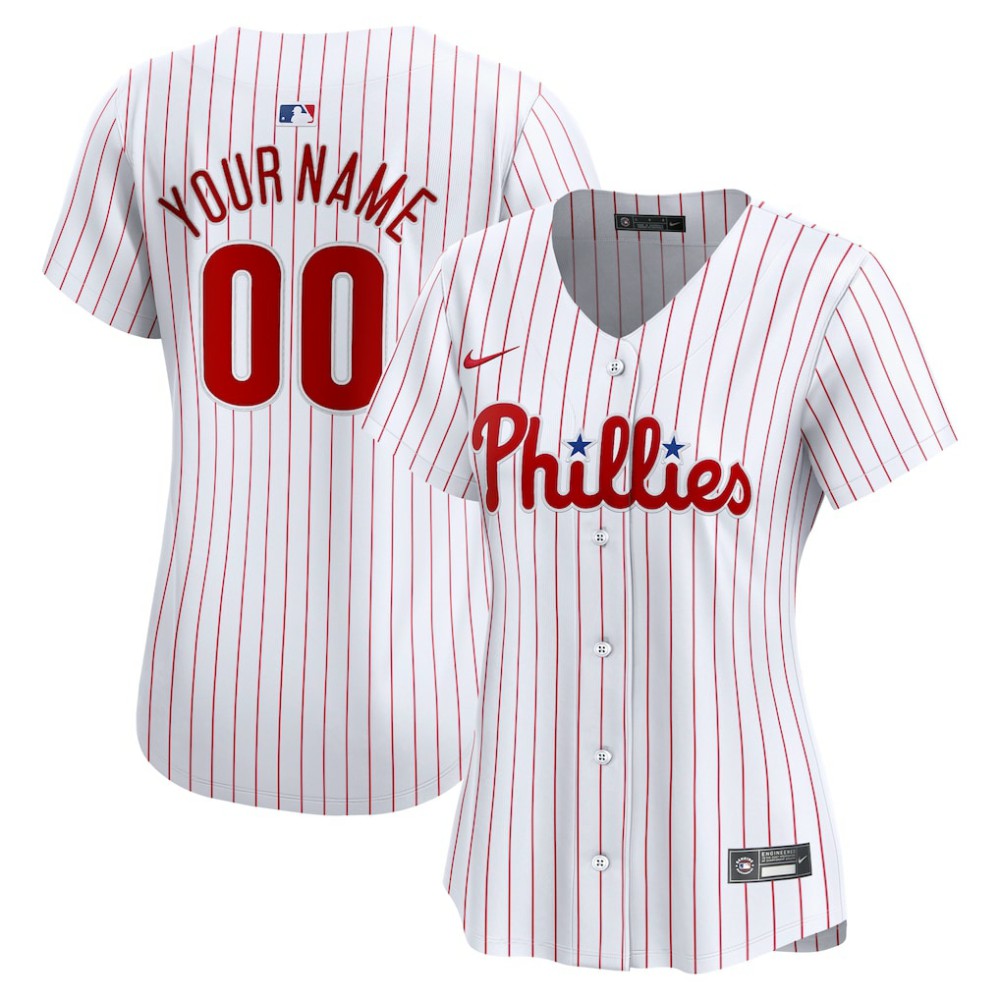 Philadelphia Phillies Women's Home Limited Custom Jersey White | Nike