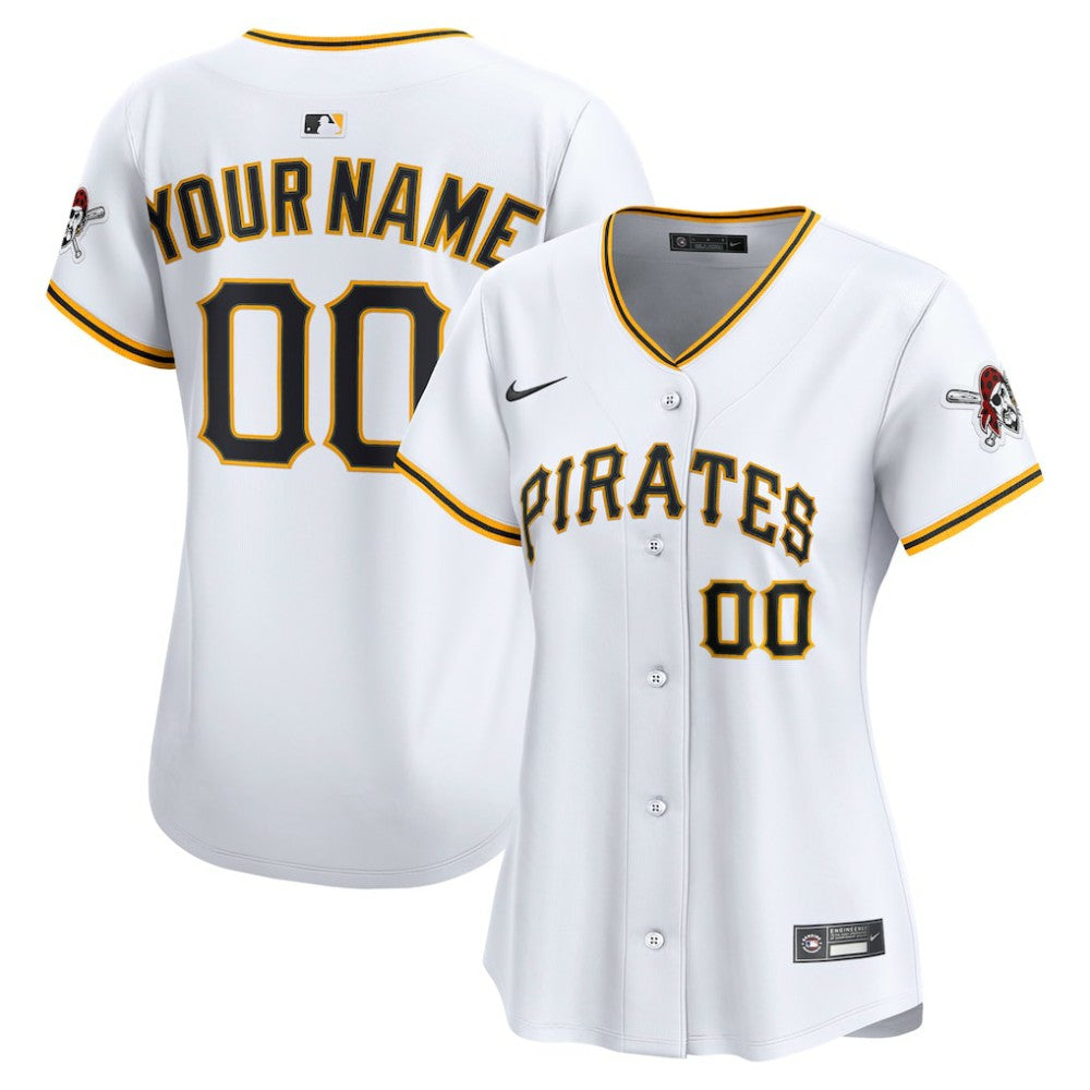 Pittsburgh Pirates Women's Home Limited Custom Jersey White | Nike