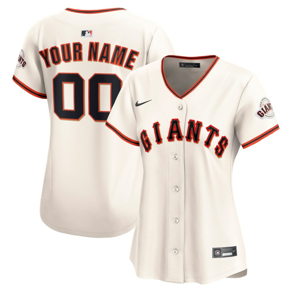 San Francisco Giants Women's Home Limited Custom Jersey - Cream