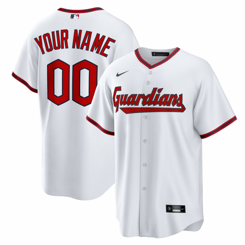 Cleveland Guardians Home Custom Replica Jersey - White