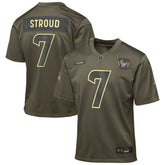 C.J. Stroud Houston Texans Youth 2025 Salute to Service Game Jersey - Olive