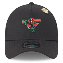 Baltimore Orioles 2025 Big League Chew A-Frame 9FORTY Adjustable Trucker Hat Black | New Era