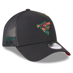 Baltimore Orioles 2025 Big League Chew A-Frame 9FORTY Adjustable Trucker Hat Black | New Era