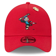 Los Angeles Angels 2025 Big League Chew A-Frame 9FORTY Adjustable Trucker Hat Red | New Era