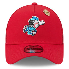 Cincinnati Reds 2025 Big League Chew A-Frame 9FORTY Adjustable Trucker Hat Red | New Era