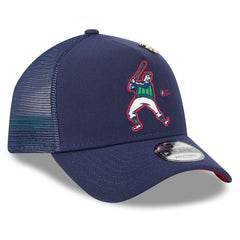 Milwaukee Brewers 2025 Big League Chew A-Frame 9FORTY Adjustable Trucker Hat Navy | New Era