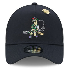 Atlanta Braves 2025 Big League Chew A-Frame 9FORTY Adjustable Trucker Hat Navy | New Era
