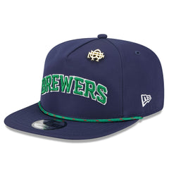 Milwaukee Brewers 2025 Big League Chew Golfer Snapback Hat Navy | New Era