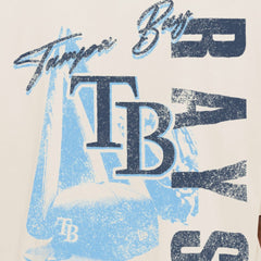 Tampa Bay Rays Cooperstown Collection Oversized Throwback Distressed T-Shirt Cream | New Era