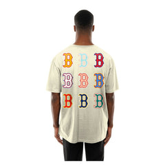 Boston Red Sox Ransom Note Oversized T-Shirt Cream | New Era