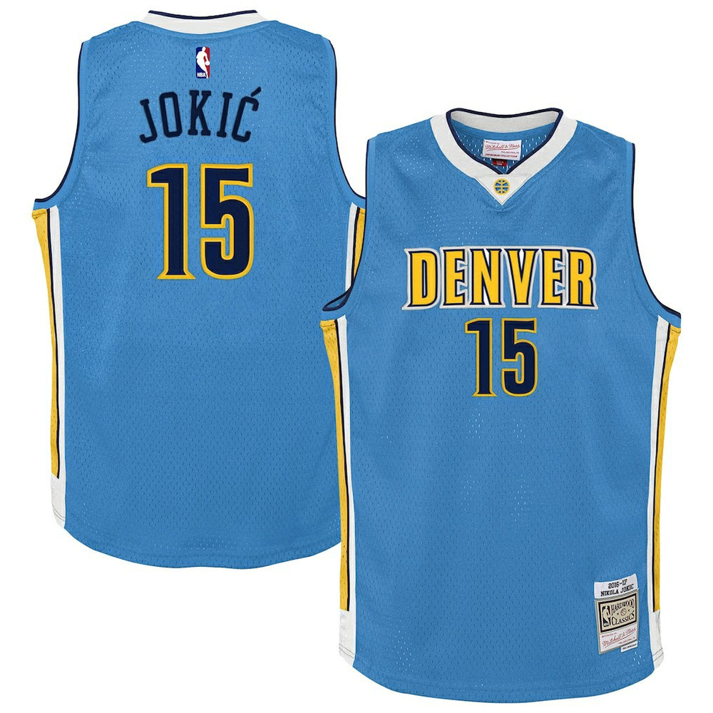Nikola Jokic Denver Nuggets Youth 2016/17 Hardwood Classics Swingman Jersey sale - Light Blue