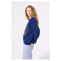 Houston Astros Terez Women's Oversized Gemstone Logo Sweatshirt Navy