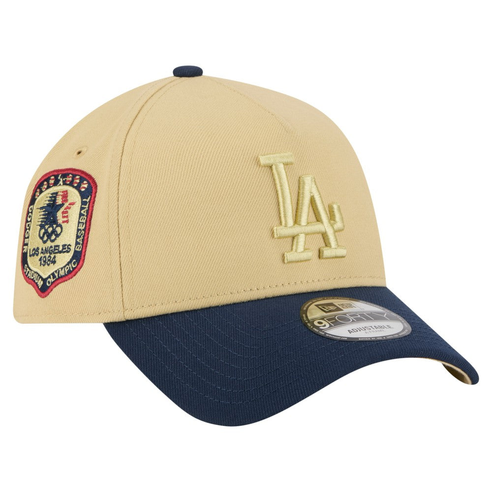 Los Angeles Dodgers x The Heritage Collection LA84 Summer Olympics 9FORTY Adjustable Hat Gold/Navy | New Era
