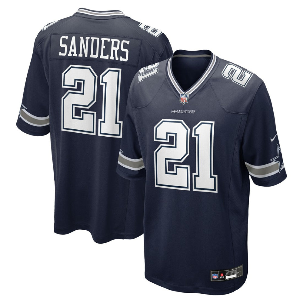 Deion Sanders Dallas Cowboys Team Retired Player Game Jersey - Navy