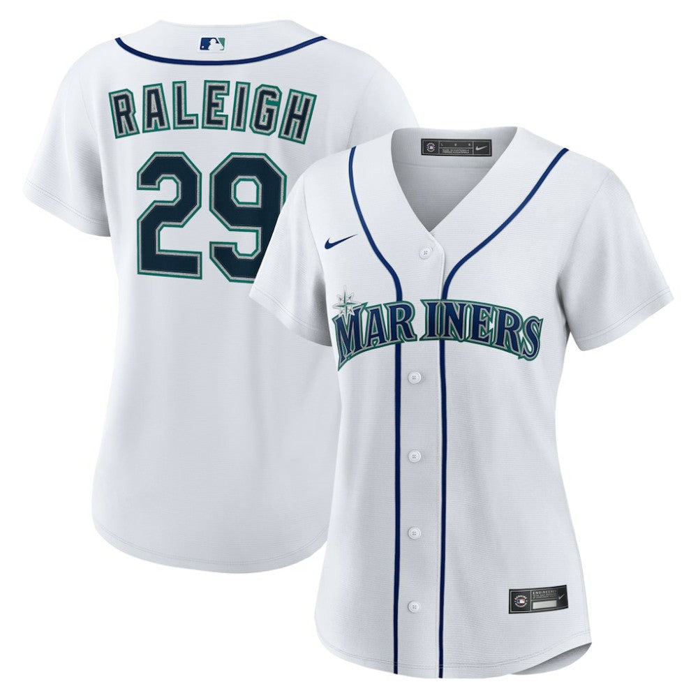 Cal Raleigh Seattle Mariners Women's Home Replica Jersey - White