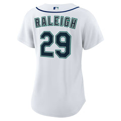 Cal Raleigh Seattle Mariners Women's Home Replica Jersey - White
