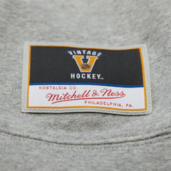 Philadelphia Flyers Mitchell & Ness Women's Logo Lightweight Pullover Sweatshirt Heather Gray