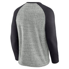 Tampa Bay Rays Darius Rucker Collection Raw Edge Raglan Long Sleeve Baseball T-Shirt Heather Gray