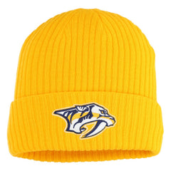 Nashville Predators Fanatics Logo Cuffed Knit Hat Gold