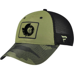 Ottawa Senators Fanatics Military Appreciation Trucker Adjustable Hat Olive