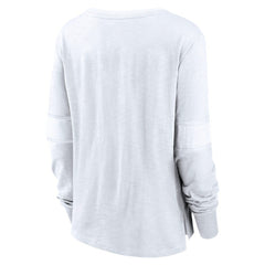 Seattle Kraken Fanatics Women's White Out Lace-Up Fashion Long Sleeve T-Shirt