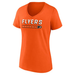 Philadelphia Flyers Fanatics Women's V-Neck T-Shirt Orange