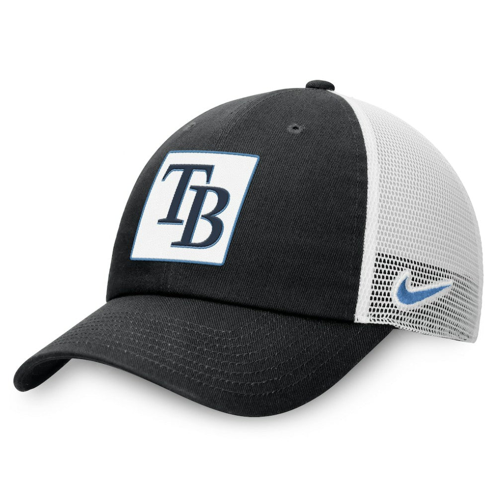 Tampa Bay Rays Rise Adjustable Trucker Hat Black | Nike
