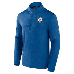 Winnipeg Jets Fanatics Authentic Pro Lightweight Quarter-Zip Pullover Heather Blue