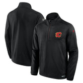 Calgary Flames Fanatics Authentic Pro Rink Quarter-Zip Top Black