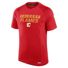 Calgary Flames Fanatics Authentic Pro Rink Tech T-Shirt Red
