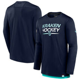 Seattle Kraken Fanatics Authentic Pro Tech Long Sleeve T-Shirt Deep Sea Blue